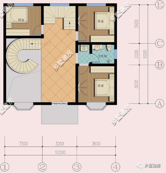 27萬就能建的10X9米農村三層別墅設計圖，8室2廳還帶露臺