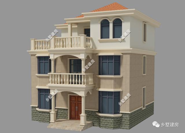 27萬就能建的10X9米農村三層別墅設計圖，8室2廳還帶露臺
