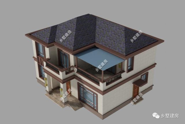 三款造型時(shí)尚亮麗的農(nóng)村別墅設(shè)計(jì)圖，超大客廳還有堂屋，造價(jià)不到30萬