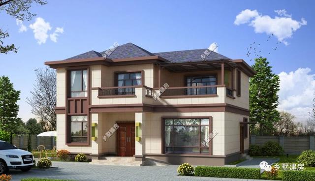 三款造型時(shí)尚亮麗的農(nóng)村別墅設(shè)計(jì)圖，超大客廳還有堂屋，造價(jià)不到30萬