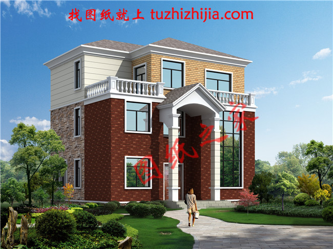 12x10米農(nóng)村建房圖紙,客廳中空,讓你后半輩子在稱贊聲中度過