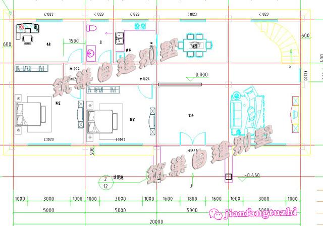 20x10米二層農村自建房別墅設計效果圖平面圖，建了這樣的房子，保證人人夸