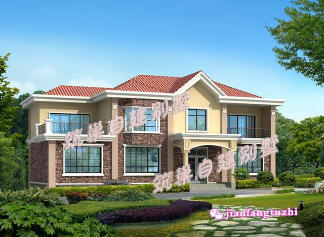 20x10米二層農村自建房別墅設計效果圖平面圖，建了這樣的房子，保證人人夸