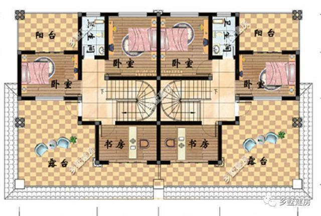一套圖紙建兩棟別墅，在農村自建房就需要這樣的設計圖紙，既方便又省錢