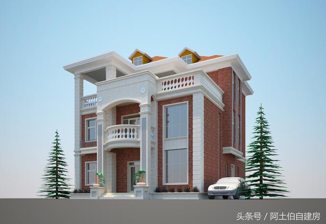 三層歐式自建房設計圖紙，適用性強，放哪都可以建，符合農村風俗，關鍵主體結構造價才20萬，驚喜吧！