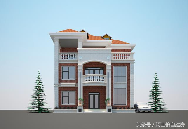 三層歐式自建房設計圖紙，適用性強，放哪都可以建，符合農村風俗，關鍵主體結構造價才20萬，驚喜吧！