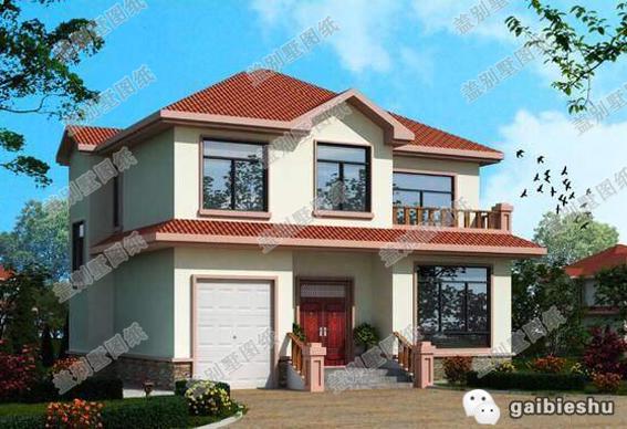 28萬進深13×12米3廳5臥二層帶車庫別墅設計圖，家里有宅基地的趕緊建起來吧