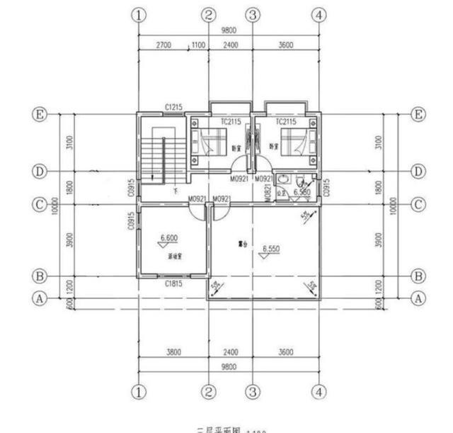 10米開間30萬以內小戶型農村別墅設計圖，布局實用性和經濟性都不錯，怪不得這么受歡迎