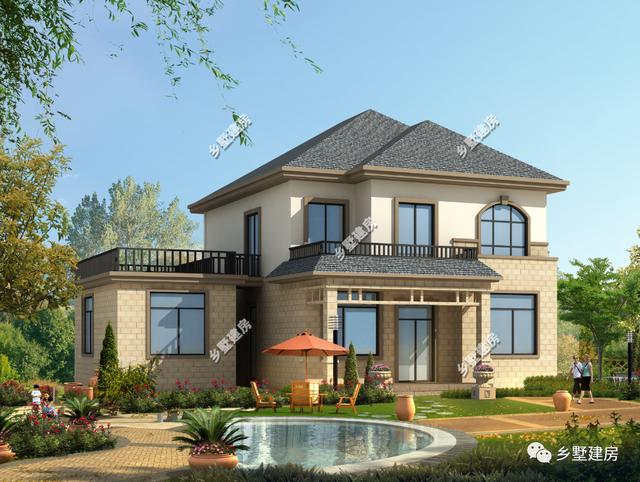 2款帶獨立廚房、露臺的農村二層別墅設計圖，20多萬就能建 經濟實惠還好看