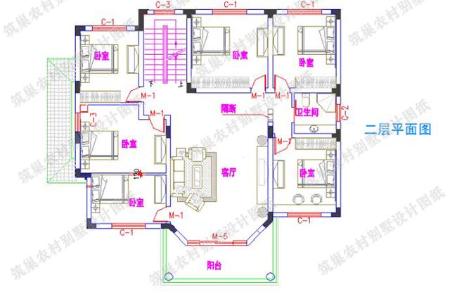 2款25萬以內漂亮的二層農村自建房全套CAD施工效果圖設計圖，建房子，住的舒服最重要