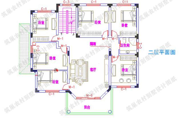 2款25萬以內漂亮的二層農村自建房全套CAD施工效果圖設計圖，建房子，住的舒服最重要