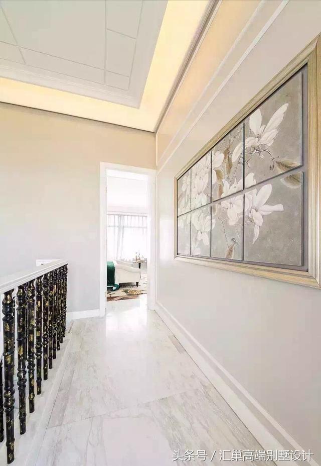 這樣小清新的別墅裝修，奢華大氣不浮夸，這種簡約歐式風你喜歡嗎？