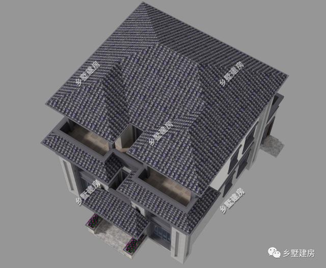 農村中式別墅設計圖，帶佛堂、茶室、花院，9X12米，造價只要38萬！