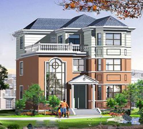 2款12×12米三層農(nóng)村私家別墅，造價30萬，帶挑空客廳+健身室+落地窗，采用多窗設(shè)計，采光透氣。