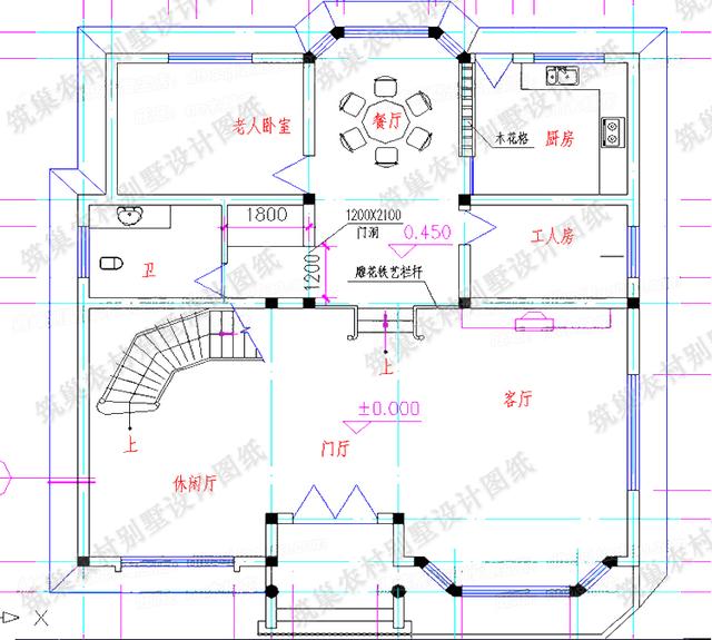 2款12×12米三層農(nóng)村私家別墅，造價30萬，帶挑空客廳+健身室+落地窗，采用多窗設(shè)計，采光透氣。
