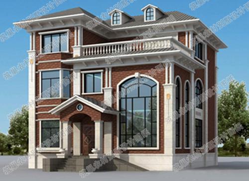 3廳6臥12×12三層別墅設計圖，造價40萬，帶有露臺花園、落地窗、娛樂室，一套戶型2種配色！