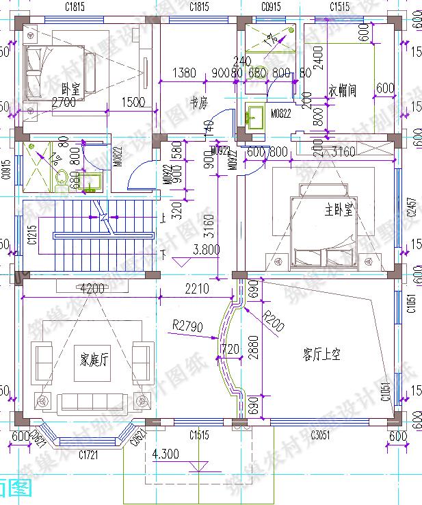3廳6臥12×12三層別墅設計圖，造價40萬，帶有露臺花園、落地窗、娛樂室，一套戶型2種配色！