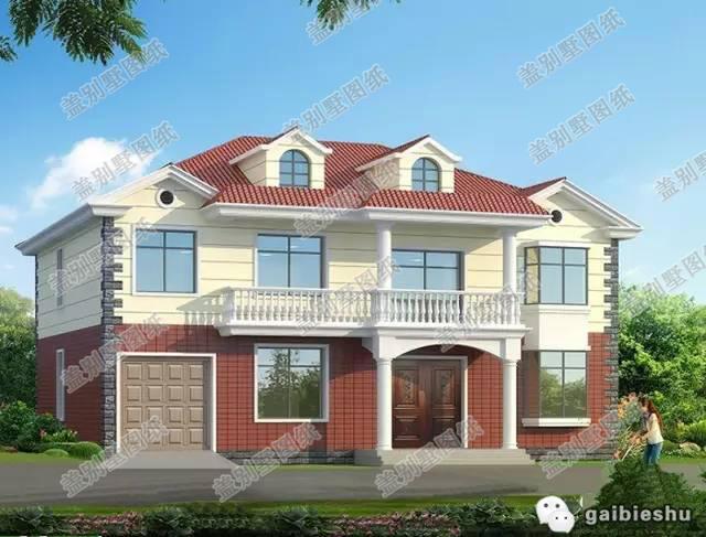 16×11米3廳7臥農村二層自建房，造價35萬，帶閣樓