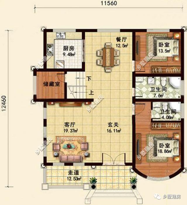 2款農(nóng)村三層別墅設(shè)計圖，豪華大氣，不到30萬卻建出了豪宅的效果！你會選哪款？