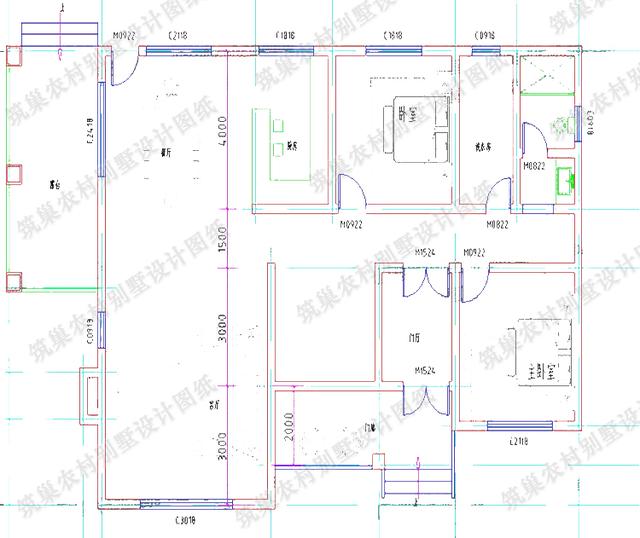 16×12米4廳8臥三層自建房，低調(diào)而穩(wěn)重，，造價30萬以內(nèi)，帶家庭影院+吧臺