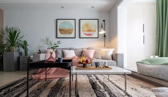 小戶型85㎡簡約北歐風3居室，軟硬裝花了17萬，儲物空間大，電視墻裝修最成功！