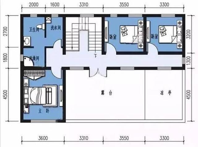 2廳5臥3衛二層別墅設計圖，14×10米，造價25萬，帶火炕