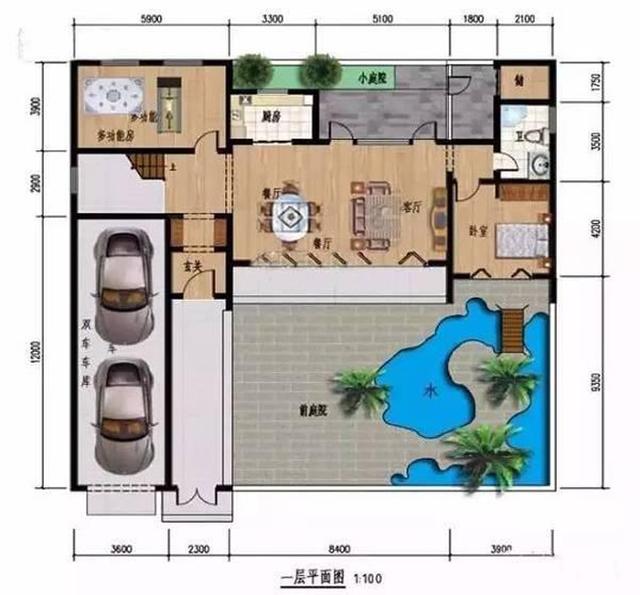 19×19米二層農村自建房，造價25萬，帶庭院，活動空間充足。