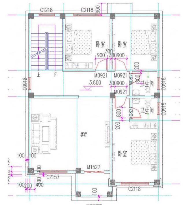 三層農村自建房，9.8*12.8，6間臥室，簡單實用。