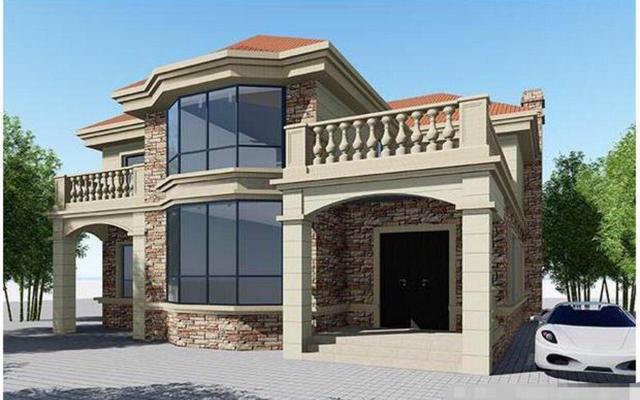 二層農村自建房，帶堂屋， 經濟實用，美觀大氣，真正適合農村人的自建房！