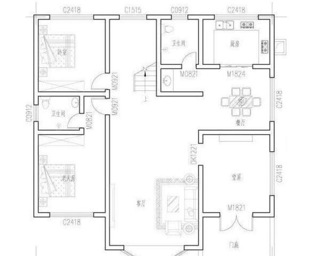 二層農村自建房，帶堂屋， 經濟實用，美觀大氣，真正適合農村人的自建房！