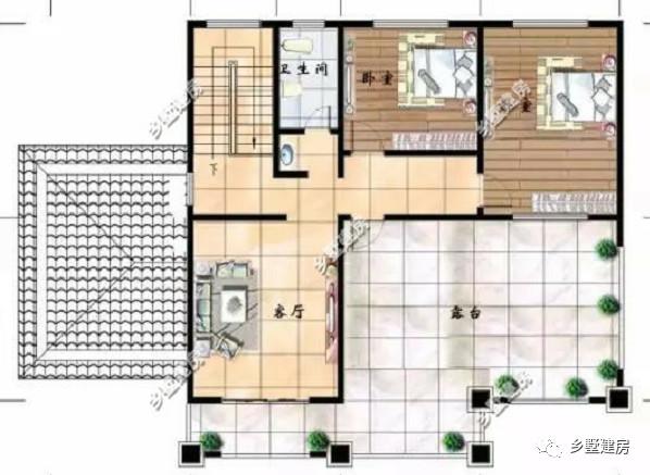 15.9X10.5平米三層別墅設計圖，中等戶型四平八穩(wěn)風景好！