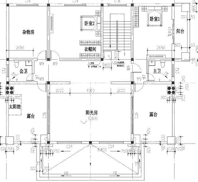 3廳9臥17×14三層獨(dú)棟別墅設(shè)計(jì)圖，帶陽光房豪華套間，造價(jià)60萬