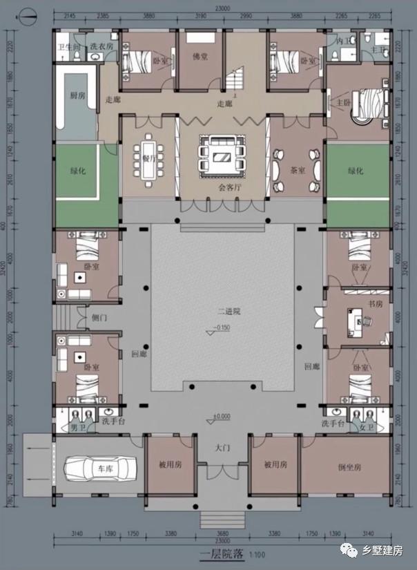 兩款新中式四合院設(shè)計圖，完美的將傳統(tǒng)與現(xiàn)代相結(jié)合，打造最適合你的別墅！