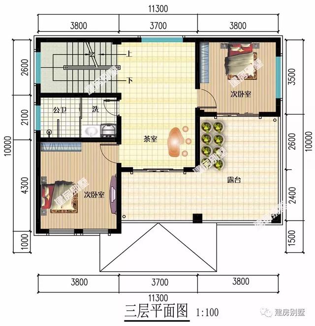 11.3×10米簡歐風格三層別墅圖，外觀自帶歐美風情，布局實用有格調，主體30萬建好