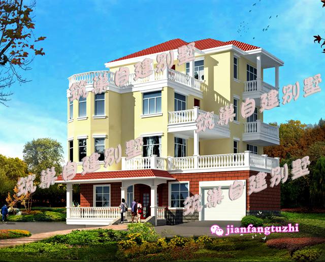  15x11米四層抗震框架結構別墅設計圖效果圖，主次分明，干濕分區，套間+獨立車庫！