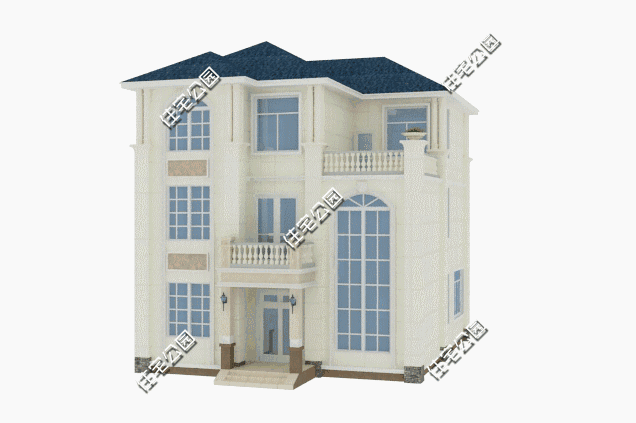 1種外觀2種布局可選，10x13米經典歐式別墅（全圖 視頻展示）