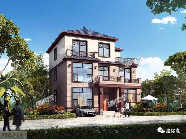 一款三層新中式別墅，讓你在鄰居面前驕傲一輩子，有實(shí)力就是那么自信！