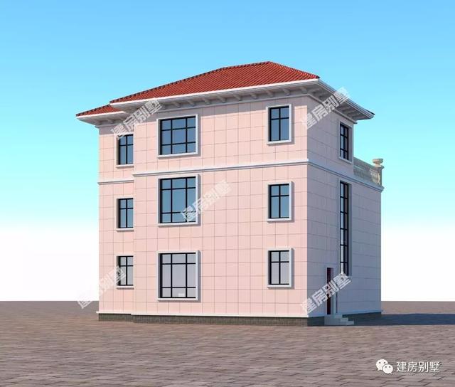 11.8×12.4米三層別墅設計圖，外觀和布局讓我膜拜，父母們真的住上這樣的洋房真的是既方便又夠有面子