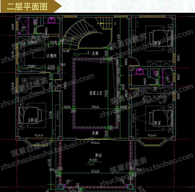 2款奢華三層開間面寬約15米農村私家別墅施工設計圖效果圖，帶有多個超大落地窗