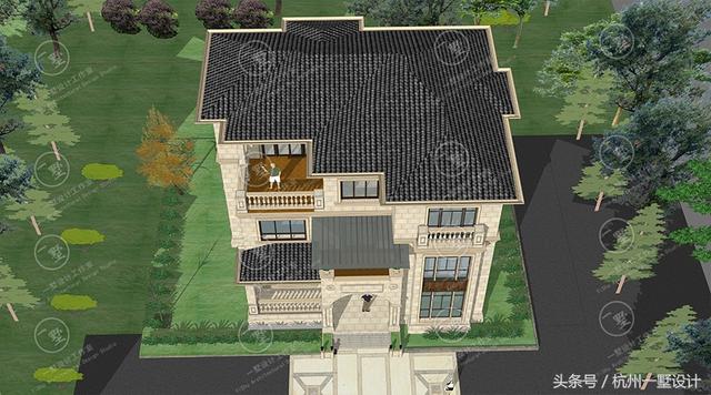 45萬占地137m2三層歐式別墅圖，3廳7臥帶活動室，室內布局緊湊，功能完善齊全，實用美觀。