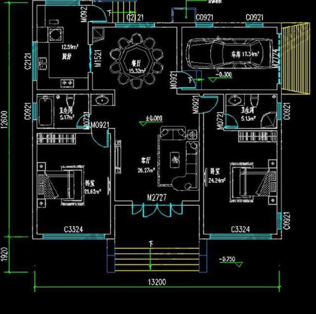 帶庭院一層鄉村自建房設計圖，非常適合老人小孩生活，18萬就可以住別墅