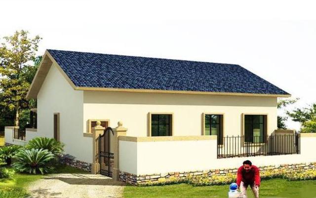 帶庭院一層鄉村自建房設計圖，非常適合老人小孩生活，18萬就可以住別墅