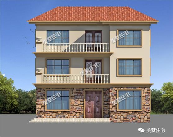 11x10米三層別墅圖，5室6衛，經濟實用，樸實而又美麗，農村自建房首選戶型