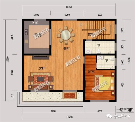 11x10米三層別墅圖，5室6衛，經濟實用，樸實而又美麗，農村自建房首選戶型