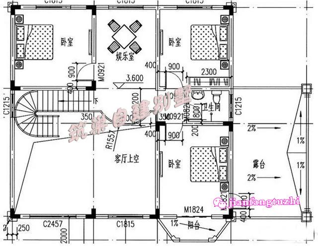 11x11米二層農村別墅設計圖，1種布局4種配色，快來選一選