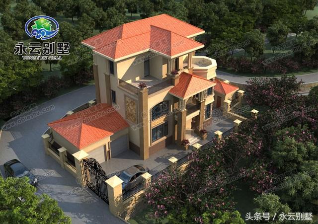 農村自建房用得較多的幾款三層別墅圖紙，都是比較豪華大氣的外觀