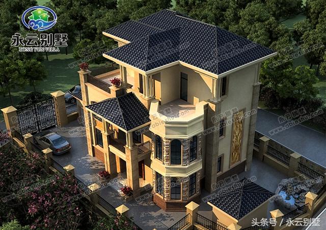 農村自建房用得較多的幾款三層別墅圖紙，都是比較豪華大氣的外觀