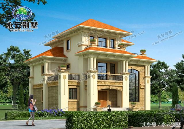 農村自建房用得較多的幾款三層別墅圖紙，都是比較豪華大氣的外觀
