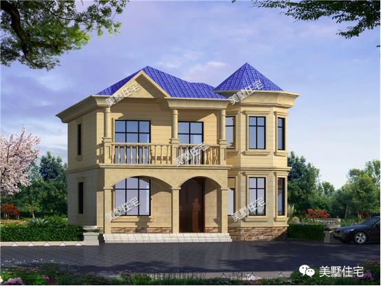 10X10米二層別墅設(shè)計(jì)圖，4室2衛(wèi)+挑空客廳，方正戶型財(cái)運(yùn)滾滾來