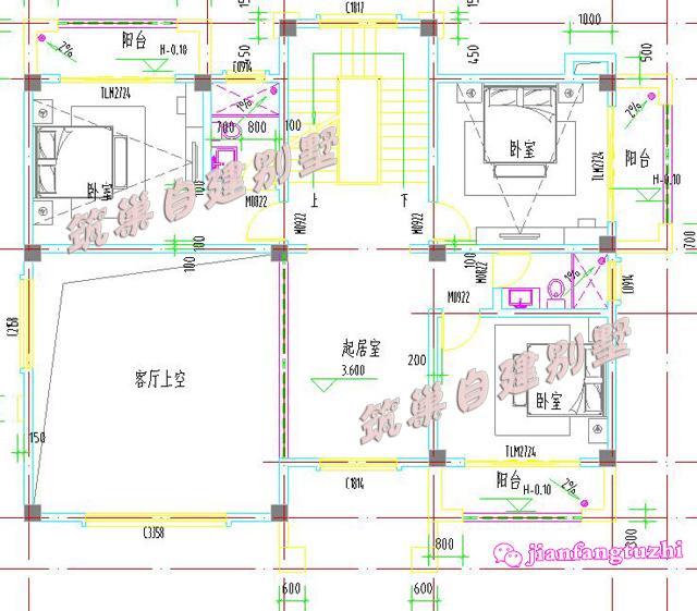 15x12米多陽臺(tái)環(huán)保舒適帶閣樓豪華美觀的三層別墅設(shè)計(jì)圖效果圖